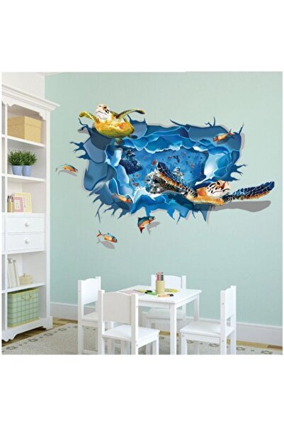 BV Autocolant decorativ - ocean cu broaște, 110 cm