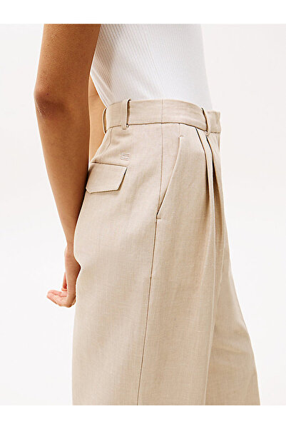 Tommy Hilfiger Women's Linen Blend Rlxd Straight Pants