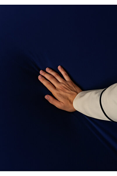 Navessa Home Collection Blue Fitted Sheet - Cotton, Single, Double | No Ironing Required - Suitable for Home, Dorm, Hotels