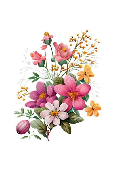 BV Autocolant decorativ, Flori, Multicolor, 85 cm