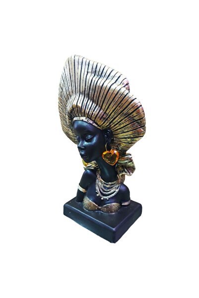 BV Decorative Statue, African, Gold, 26 cm