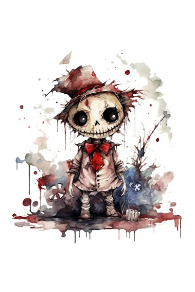 BV Autocolant decorativ, Halloween, roșu, 68 cm