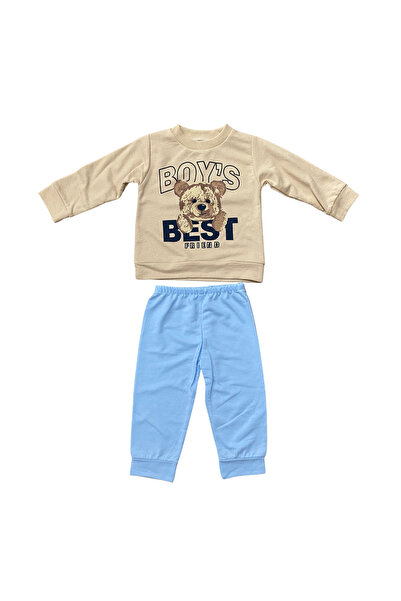 OEM Compleu bebe din bumbac, bluză și pantaloni colorați, imprimeu Best Frien...