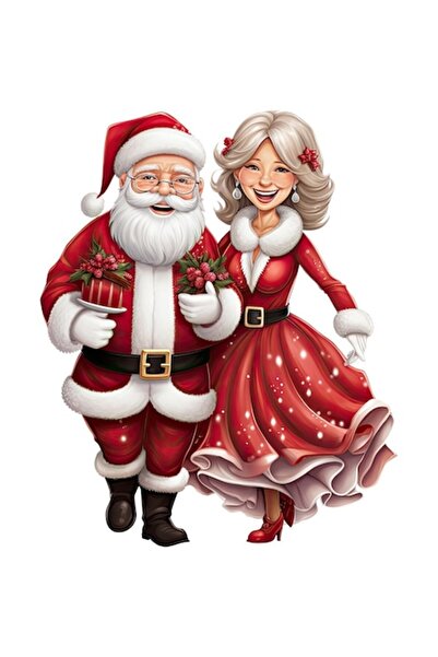 BV Decorative sticker, Santa Claus, Red, 1368STK-4