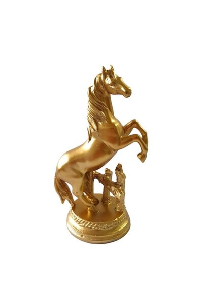 BV Statuetă decorativă, Cal, Auriu, 13 cm, XQ202138