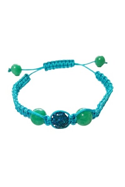 BV Brățară din hematit cu pandantive și cristale, albastră, 112BJ