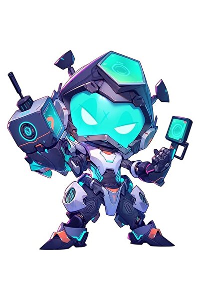 BV Autocolant decorativ supererou, turcoaz, 64 cm