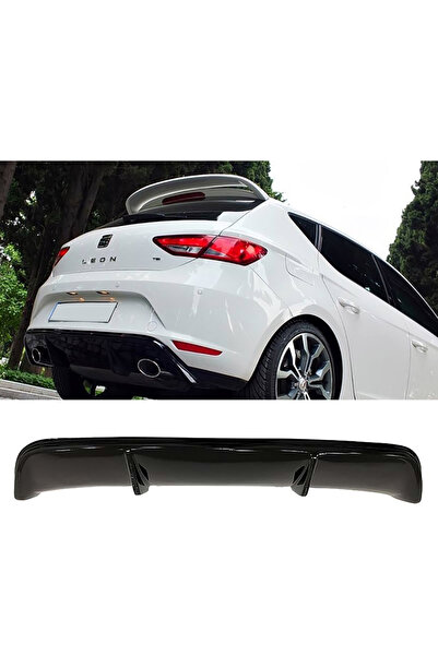 AkmTuning Seat Leon Mk3 Style Difüzör Parlak Siyah Plastik Çıkışsız 2012-2016...