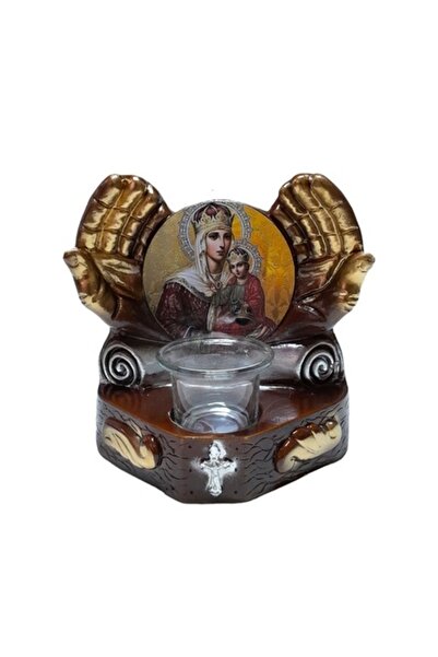 BV Lumânare cu două mâini, Fecioara Maria cu Pruncul Iisus, 17 cm