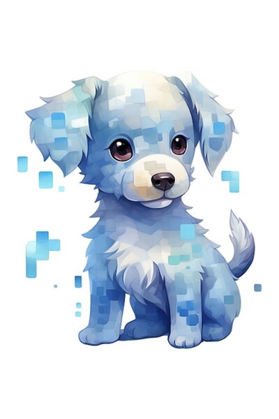 BV Autocolant decorativ, Minecraft, albastru