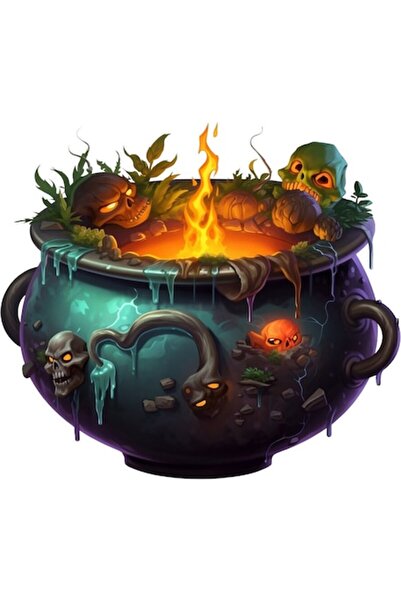 BV Autocolant decorativ de Halloween, portocaliu, 67 cm