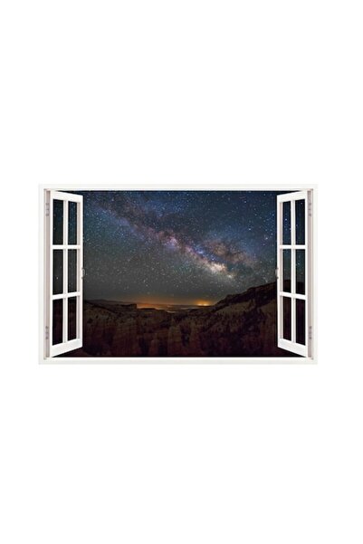 BV Autocolant decorativ, fereastră 3D, cer, 85 cm