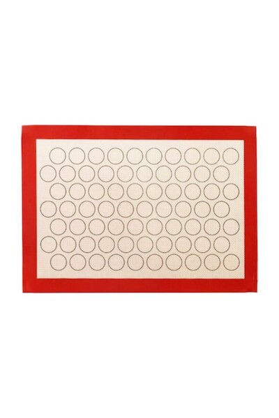 BV Macaron baking mat, non-stick sheet, 40x30 cm, 67 macarons, White