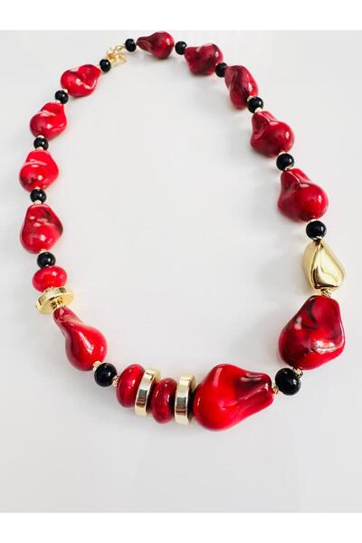 DEVİ fashion Baroque Bead Necklace 48 cm