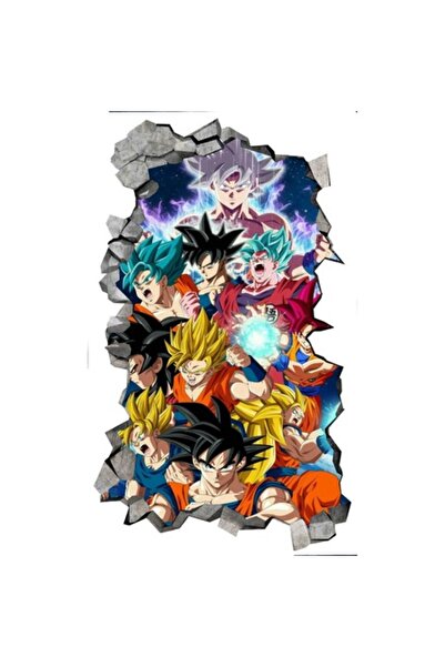 BV Autocolant decorativ, Dragon Ball Goku, portocaliu, 90 cm