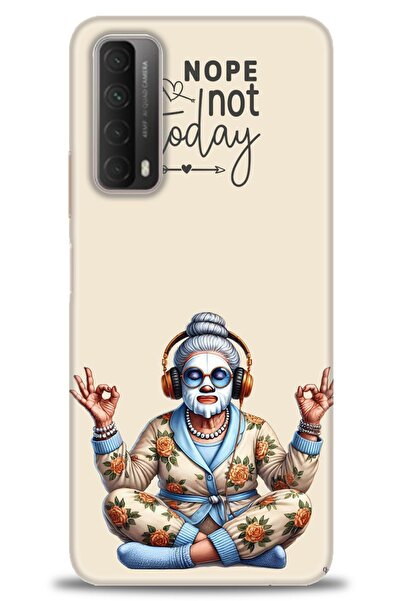 Rulet Aksesuar غطاء متوافق مع هاتف هواوي بي سمارت 2021 HD مطبوع - غطاء سيليكو...