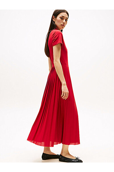 Tommy Hilfiger Women's 1985 Pleated Polo Neck Dress