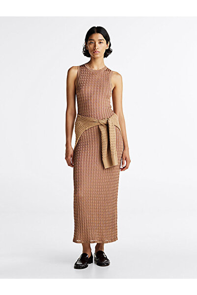 Tommy Hilfiger Women's Rayon Cable Knit Long Dress