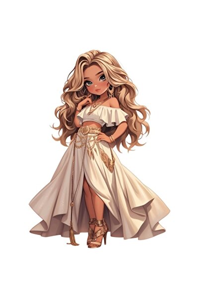 BV Autocolant decorativ - Prințesă (Crem)