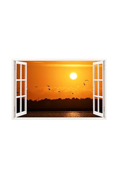 BV Sticker decorativ, Fereastra 3D, Rasarit, 85 cm, 176STK