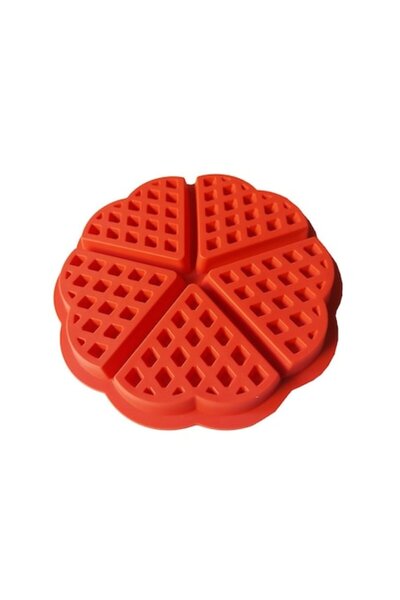 BV Silicone mold, 5 triangular cavities, for waffles, Red, 21 cm, 251COF