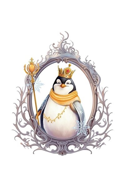 BV Decorative Sticker - King Penguin, White, 73 cm