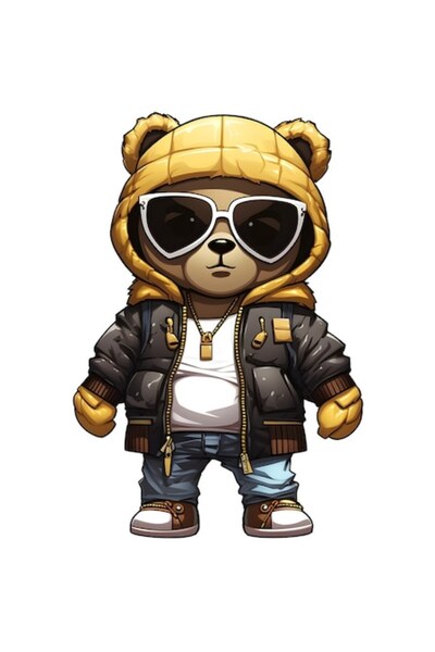 BV Autocolant decorativ, Teddy Hip Hop, Galben, 89 cm, 1332STK-2
