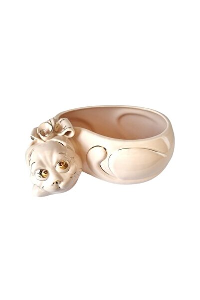 BV Cat candy dish, Cream, 28 cm