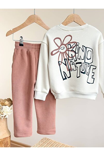 Pinkitokids Kino Nature Printed Sweatshirt and Pants Set