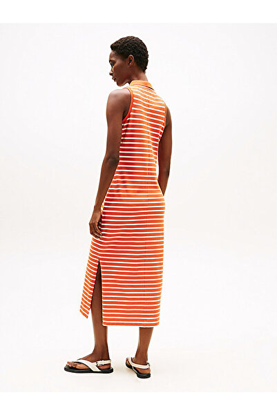 Tommy Hilfiger Women's 1985 Midi Slim Polo Neck Dress