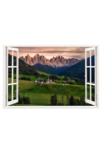 BV Autocolant decorativ, 3D pentru fereastră, Dolomiți, Italia, 85 cm - 676STK