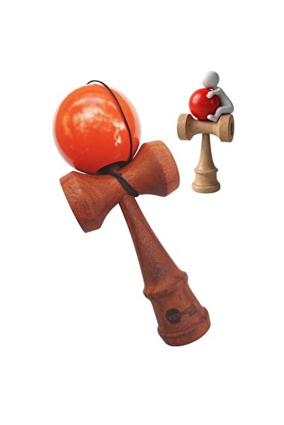 BV Kendama din lemn, minge din lemn + autocolant pentru telefon (145KD)