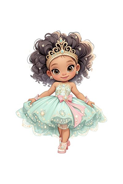 BV Autocolant decorativ, Prințesă, Turcoaz