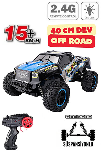 TRENDZONE Uzaktan Kumandalı Şarjlı Yüksek Hızlı Off Road Arazi Aracı 15 km/h Yapan Drift Atan RC Arabası 40cm