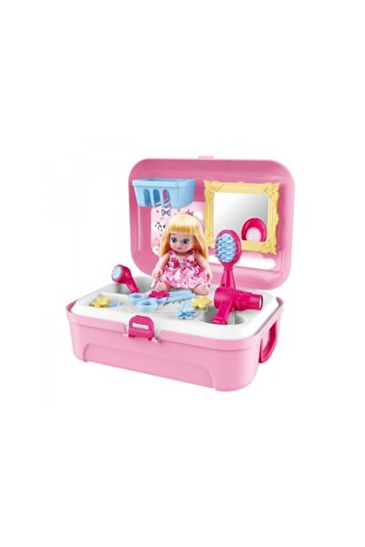 ALIBIBI Set de machiaj și frumusețe pentru copii - Stil rucsac cu păpușă