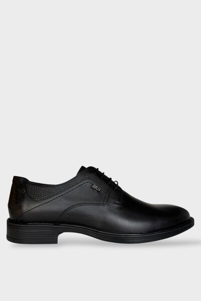 Liger Men's Genuine Leather Shoes Black - Smoked