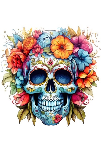 BV Διακοσμητικό αυτοκόλλητο, Κρανίο, Τυρκουάζ, 60 cm, 1357STK-7