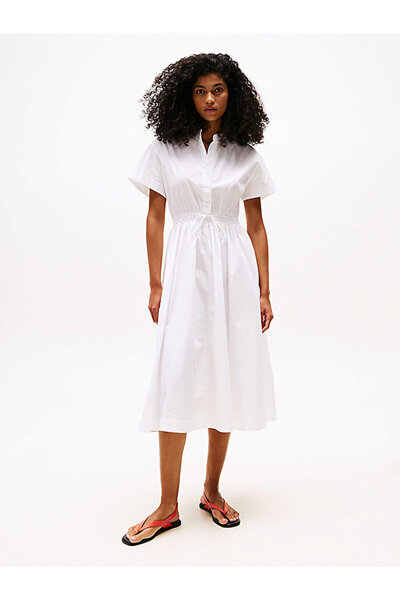 Tommy Hilfiger Women's Smocked Midi Dress