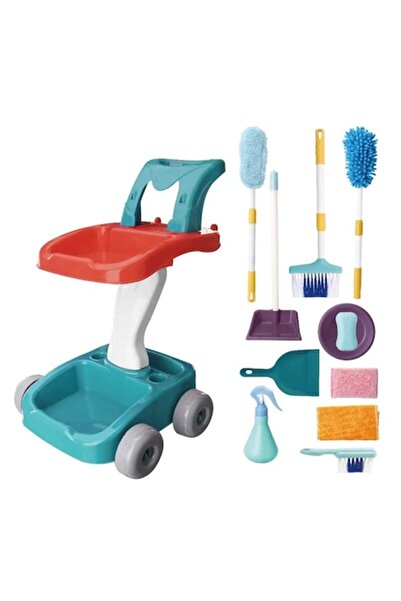 ALIBIBI set de curățare cu mătură, făraș și cărucior