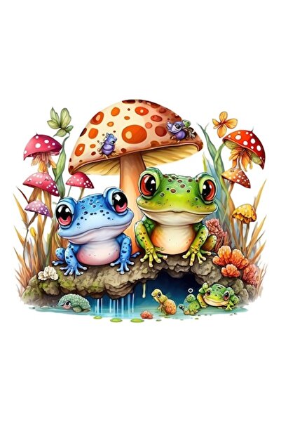 BV Sticker decorativ cu Broscute, Multicolor, 60 cm, 1200STK-4