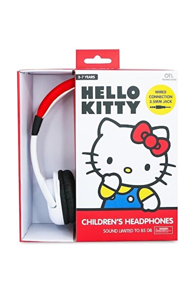 OTL Technologies Hello Kitty Headphones for Children, (White-Red)