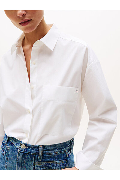 Tommy Hilfiger Women's Essential Poplin New Easy Shirt