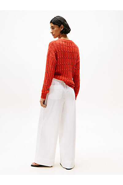 Tommy Hilfiger Women's Poplin Wide-Leg Pants