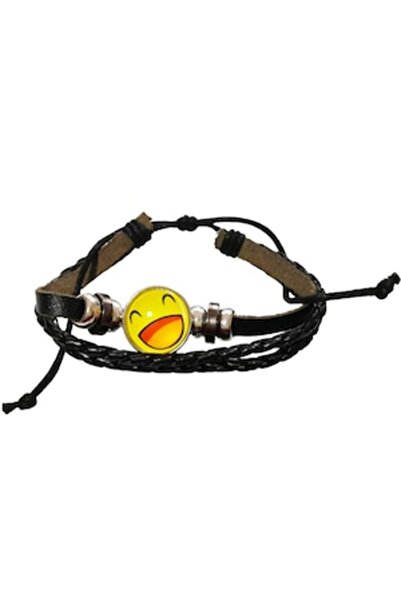 BV Βραχιόλι από συνθετικό δέρμα Emoticon 117BJ