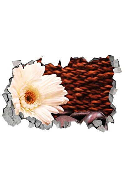 BV Autocolant decorativ, gaură 3D pentru perete, floare, 85 cm