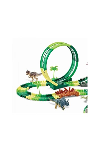 ALIBIBI Dinosaur Car Track, remote-controlled car included