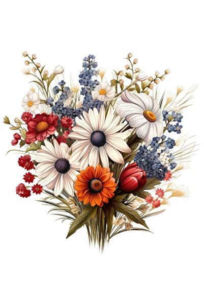 BV Autocolant decorativ, Flori sălbatice, Alb, 62 cm, 1319STK-4