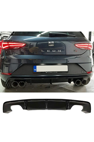 AkmTuning Seat Leon Mk3.5 Custom Difüzör ParlakSiyah Sağ Sol Çift 2017-2020 A...