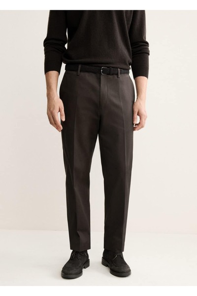 MANGO Man Regular kesim pensli pamuklu pantolon