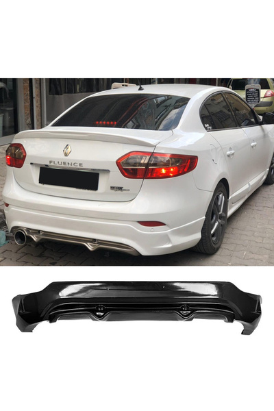 AkmTuning Renault Fluence GT Arka Ek Difüzör Siyah Plastik 2009-2016 Arka-difizör-bodykit-ek-karlık